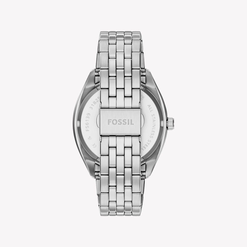 Fossil Campbell Three-Hand Day-Date Stainless Steel Watch