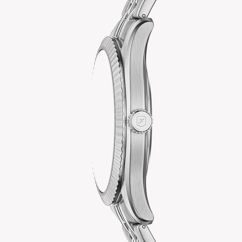 Fossil Campbell Three-Hand Day-Date Stainless Steel Watch