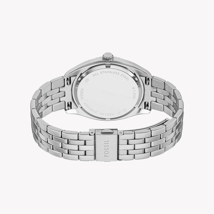 Campbell Three-Hand Day-Date Stainless Steel Watch