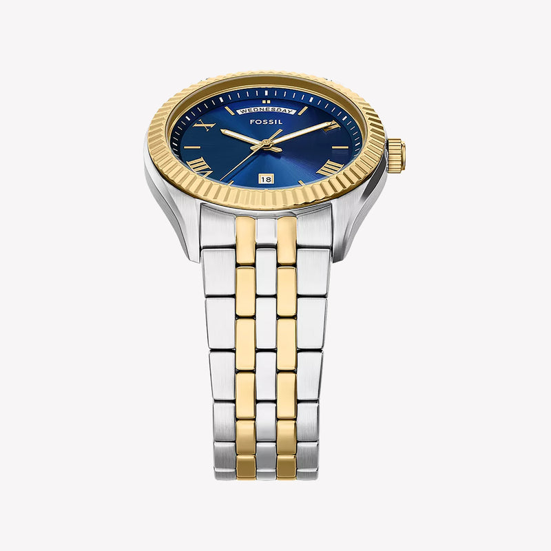 Campbell Three-Hand Day-Date Two-Tone Stainless Steel Watch