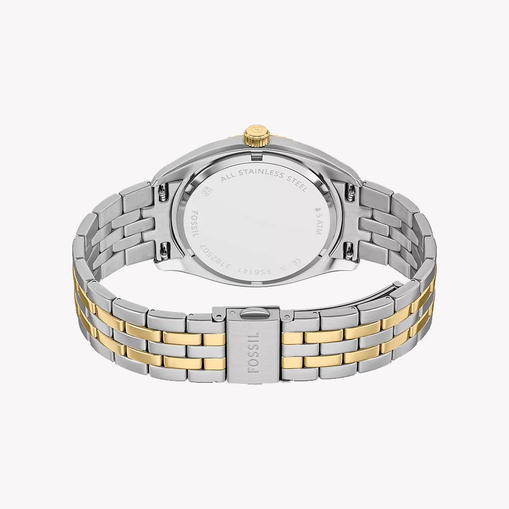 Campbell Three-Hand Day-Date Two-Tone Stainless Steel Watch