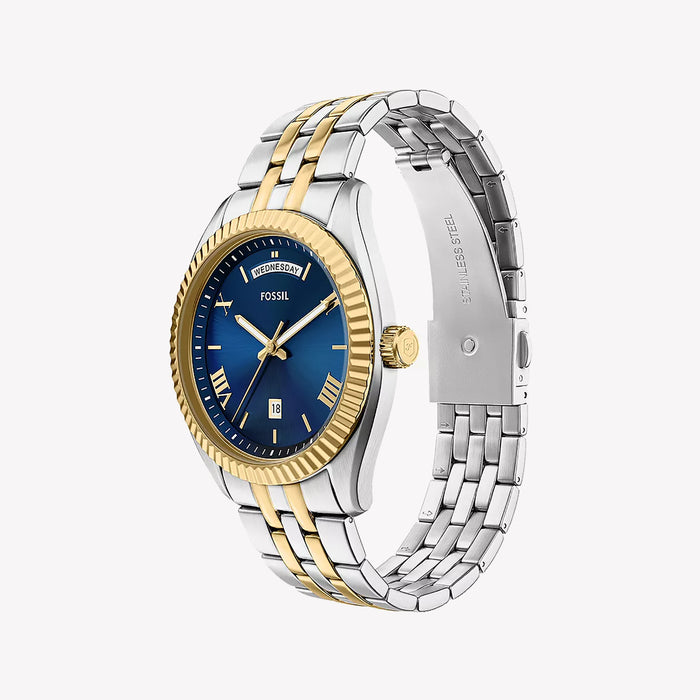 Campbell Three-Hand Day-Date Two-Tone Stainless Steel Watch