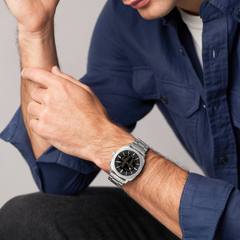 Fossil Machine Big Tic 41MM Stainless Steel Watch FS6155
