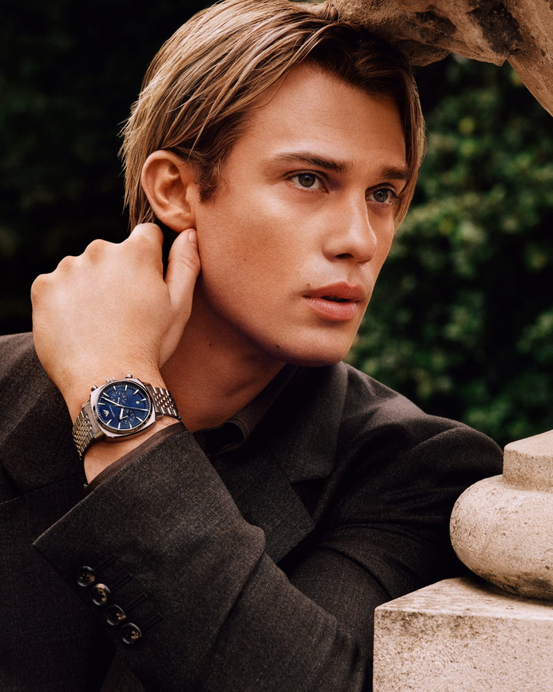 EMPORIO ARMANI Men's Stainless Steel Silver/Dark Blue Watch | AR11688 by i-watch