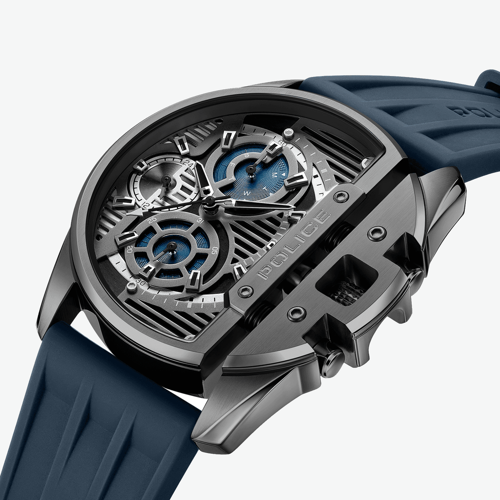 POLICE PEWGQ2203604 - MASTERFUL STYLE & RELIABILITY Men's Watch with Grey Dial and Blue Band-i-Watch-2