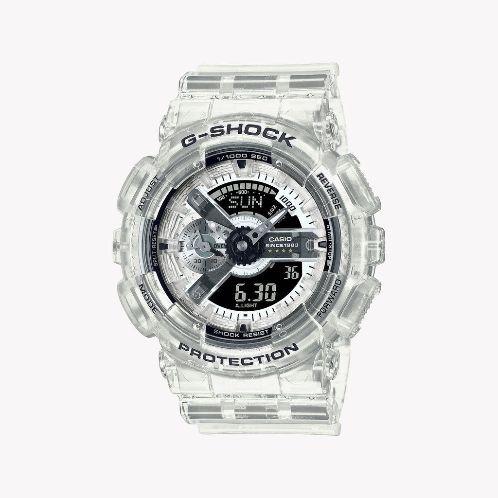 CASIO G-SHOCK GA-114RX-7A BOLD ADVENTURE - MONTRE ÉLÉGANTE EN RÉSINE BLANCHE AVEC AFFICHAGE NUMÉRIQUE-ANALOGIQUE