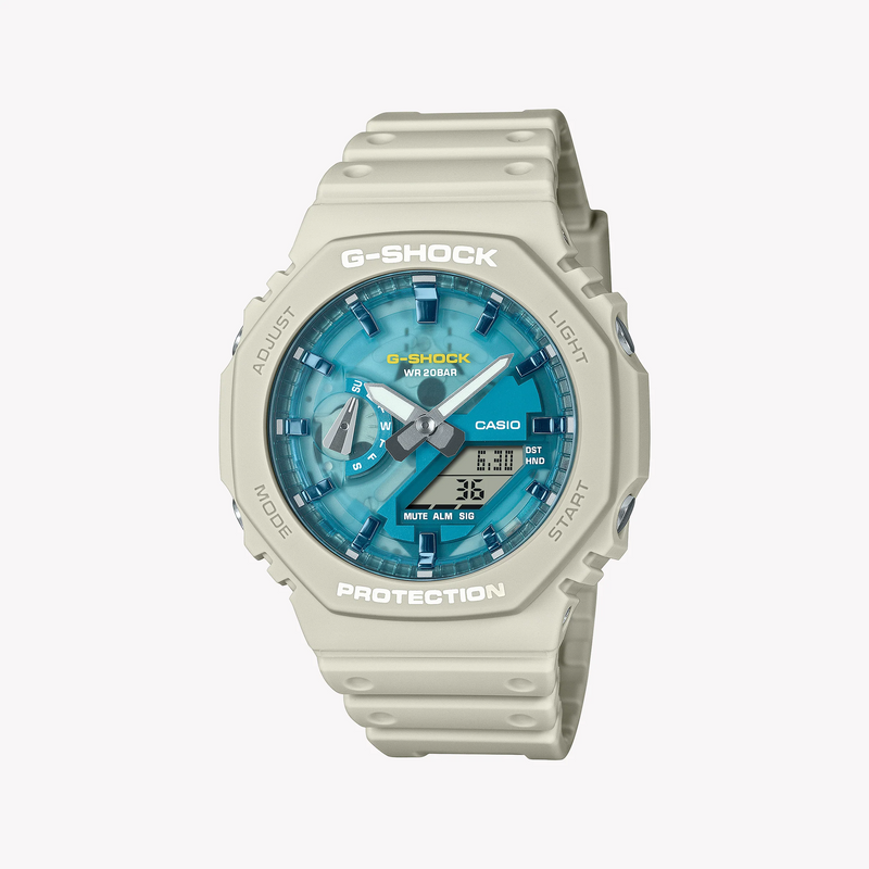 Casio G-Shock Men's Beige/Blue Resin, Resin | Ga-2100as-5aer by i-watch