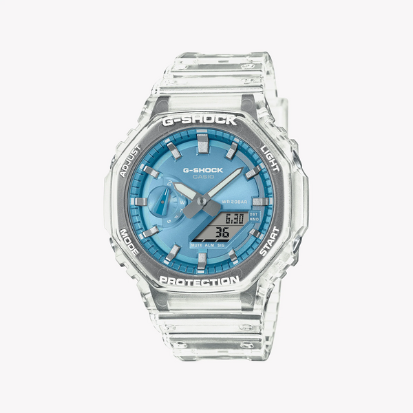 Casio Men's Transparent/Blue, Carbon/Resin | Ga-2100bm-7a2er