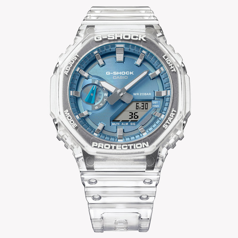 Casio Men's Transparent/Blue, Carbon/Resin | Ga-2100bm-7a2er by i-watch