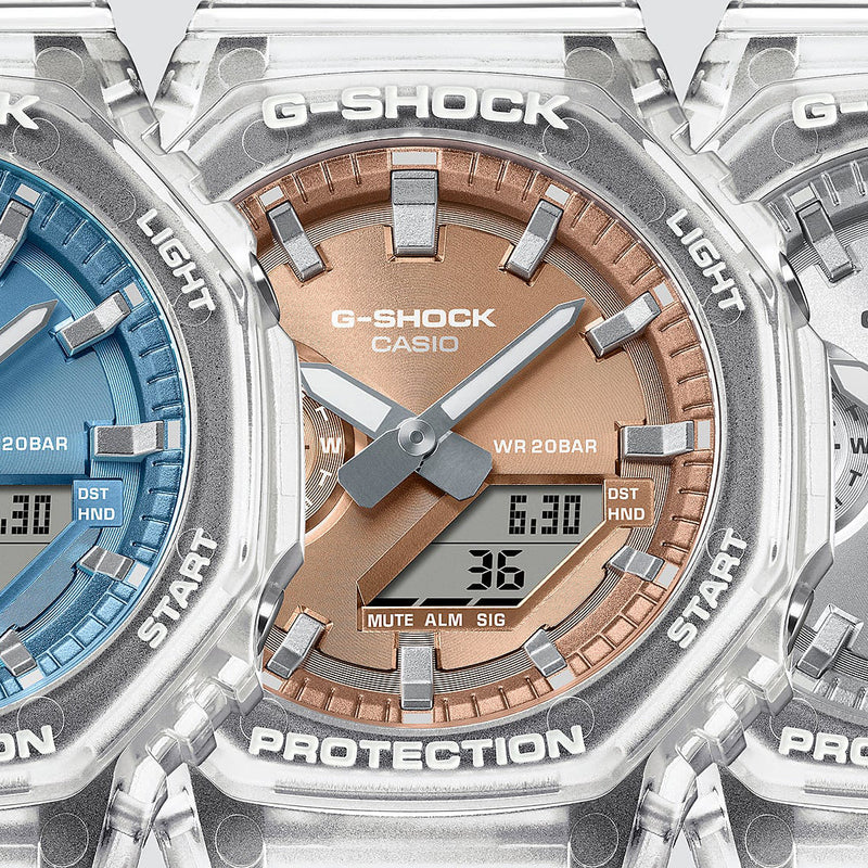 Casio Men's Transparent/Blue, Carbon/Resin | Ga-2100bm-7a2er by i-watch