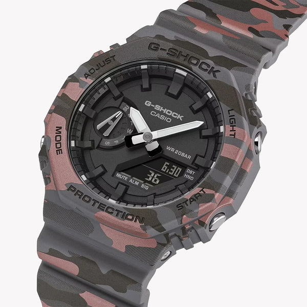 G-Shock GA-2100CM-8AER Grey Camouflage Watch