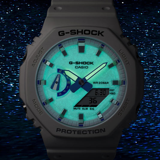 Casio G-Shock Men's White Resin Watch | Ga-2100hds-7aer