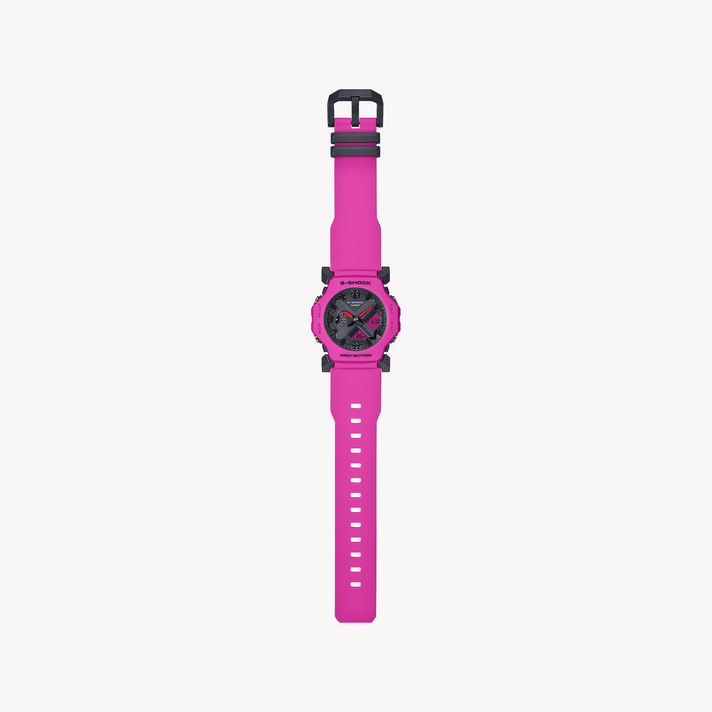 Casio Unisex Pink Resin Watch, Black Dial | Ga-2300-4aer