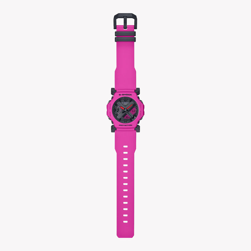 Casio Unisex Pink Resin Watch, Black Dial | Ga-2300-4aer by i-watch