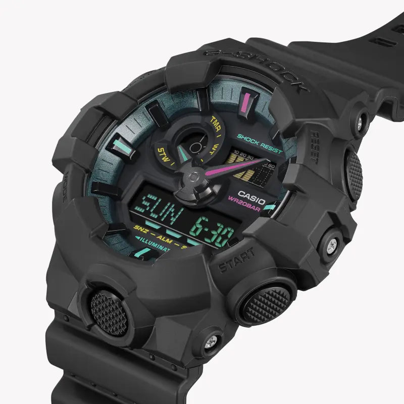 Casio G-Shock Men's Black Resin Watch, Black Dial | Ga-700mf-1aer