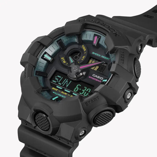 Casio G-Shock Men's Black Resin Watch, Black Dial | Ga-700mf-1aer
