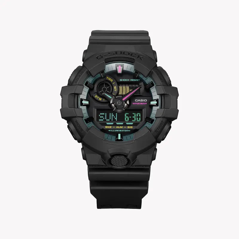 Casio G-Shock Men's Black Resin Watch, Black Dial | Ga-700mf-1aer