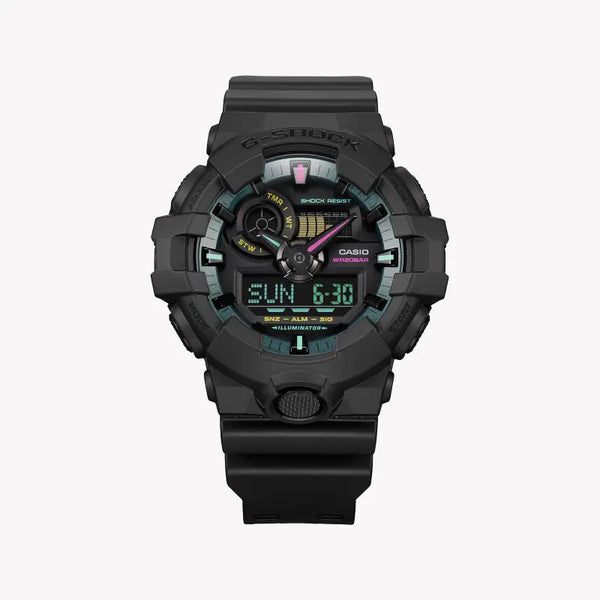Casio G-Shock Men's Black Resin Watch, Black Dial | Ga-700mf-1aer
