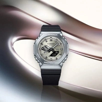 CASIO G-SHOCK Men's Silver/Black Resin Watch | GBM-2100A-8BER