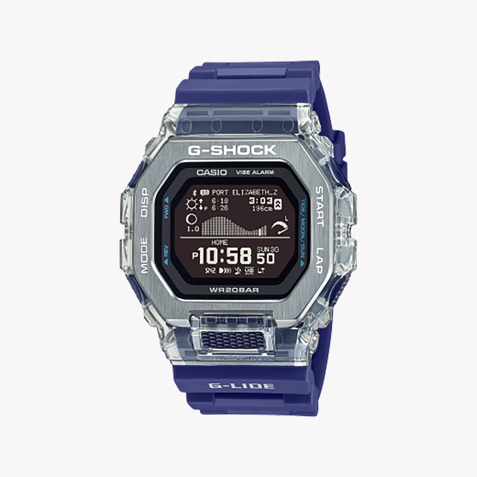 CASIO G-SHOCK Men's Purple Resin & Silver Stainless Steel | GBX-100S-2ER by i-watch