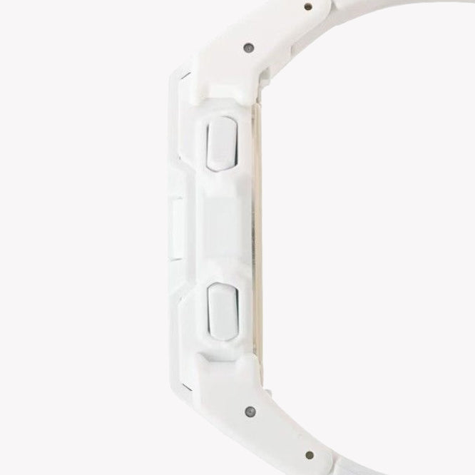 Montre Casio unisexe en résine blanche, cadran noir | GD-B500-7