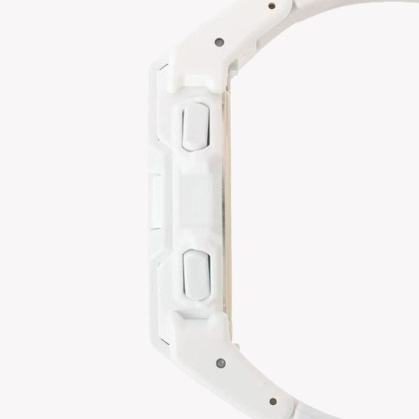 Montre Casio unisexe en résine blanche, cadran noir | GD-B500-7