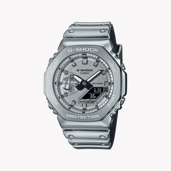 Casio Men's Silver Watch, Carbon/Silver | Gm-2100ym-8aer