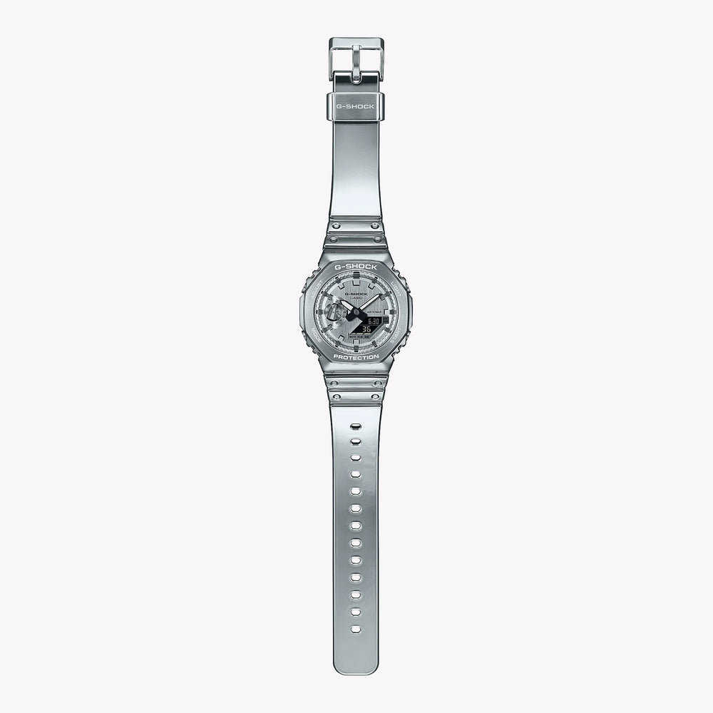 Casio Men's Silver Watch, Carbon/Silver | Gm-2100ym-8aer by i-watch