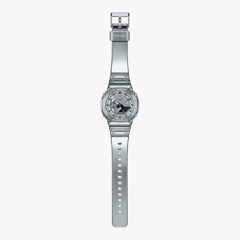 Casio Men's Silver Watch, Carbon/Silver | Gm-2100ym-8aer by i-watch