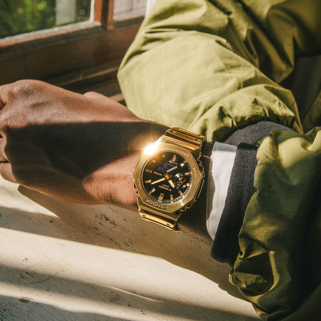 Casio Men's Gold Stainless Steel, Resin | Gm-2100ymg-9aer