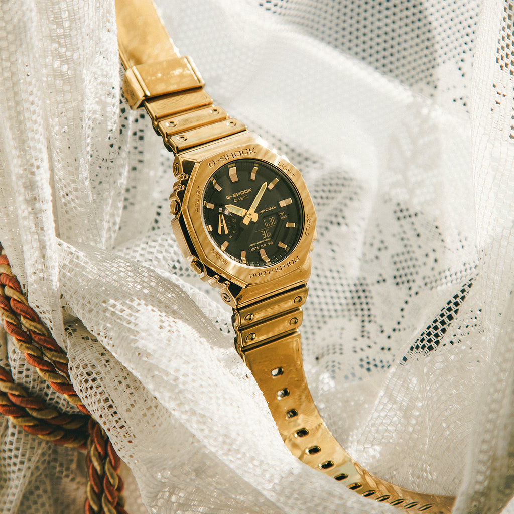 Casio Men's Gold Stainless Steel, Resin | Gm-2100ymg-9aer