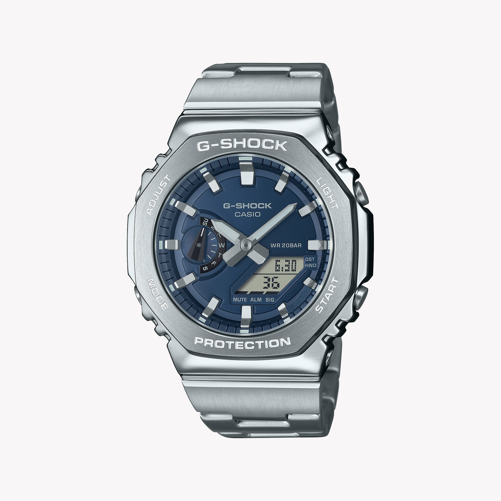 Casio G-Shock Men's Stainless Steel, Blue Dial | Gm-2110d-2ber