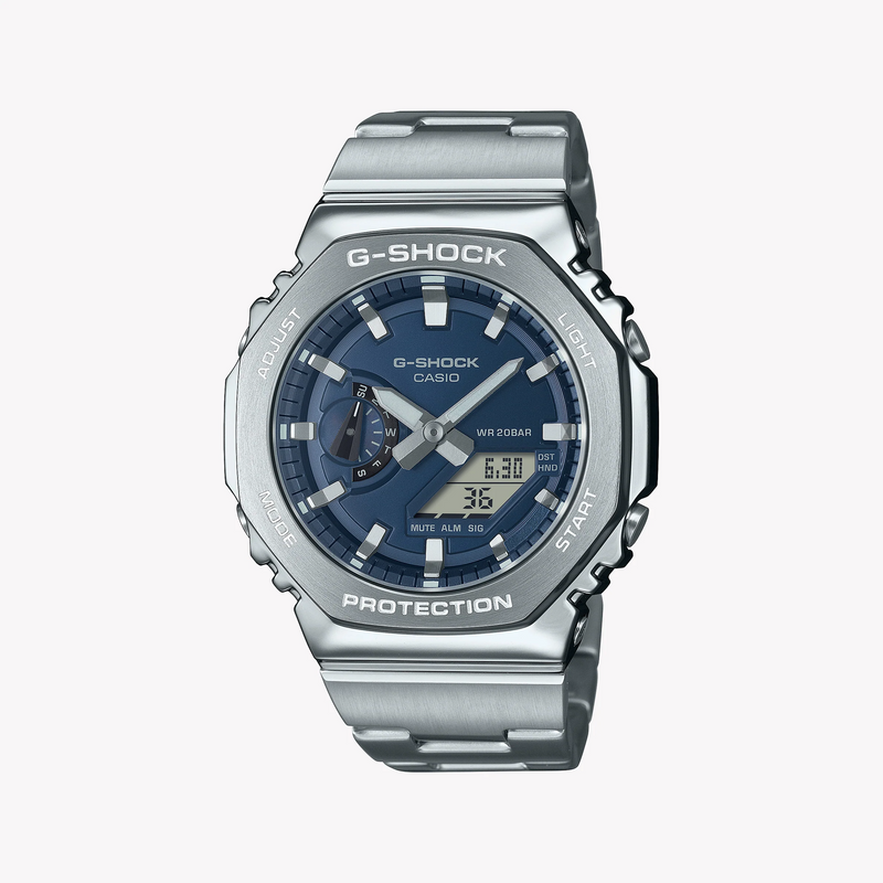 Casio G-Shock Men's Stainless Steel, Blue Dial | Gm-2110d-2ber by i-watch