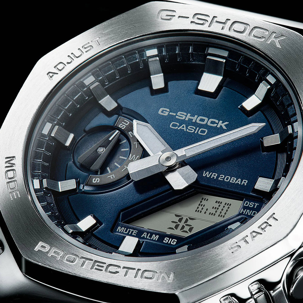 Casio G-Shock Men's Stainless Steel, Blue Dial | Gm-2110d-2ber by i-watch