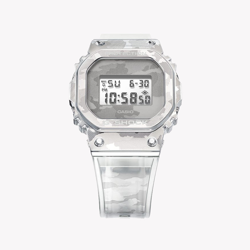 Casio Men's Silver/Transparent, Resin/Resin | Gm-5600scm-1er