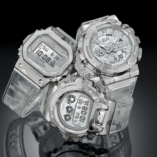 Casio Men's Silver/Transparent, Resin/Resin | Gm-5600scm-1er by i-watch