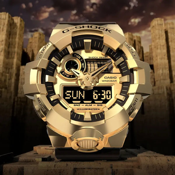 Casio G-Shock Men's Black/Gold Resin Watch | Gm-700g-9aer