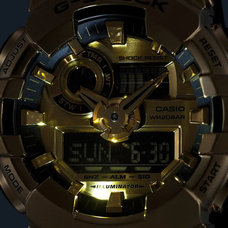 Casio G-Shock Men's Black/Gold Resin Watch | Gm-700g-9aer