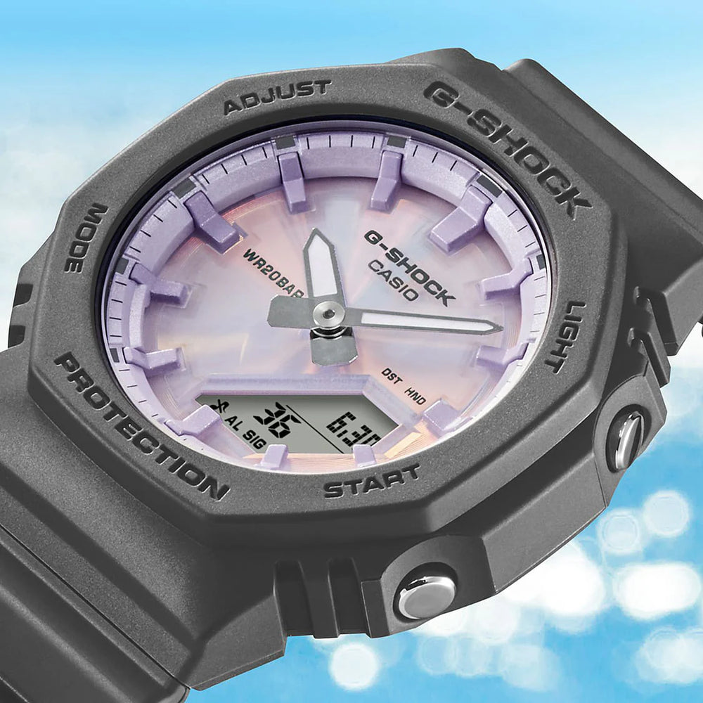 CASIO G-SHOCK Women's Resin/Dark Grey, Purple | GMA-P2100PC-1AER by i-watch