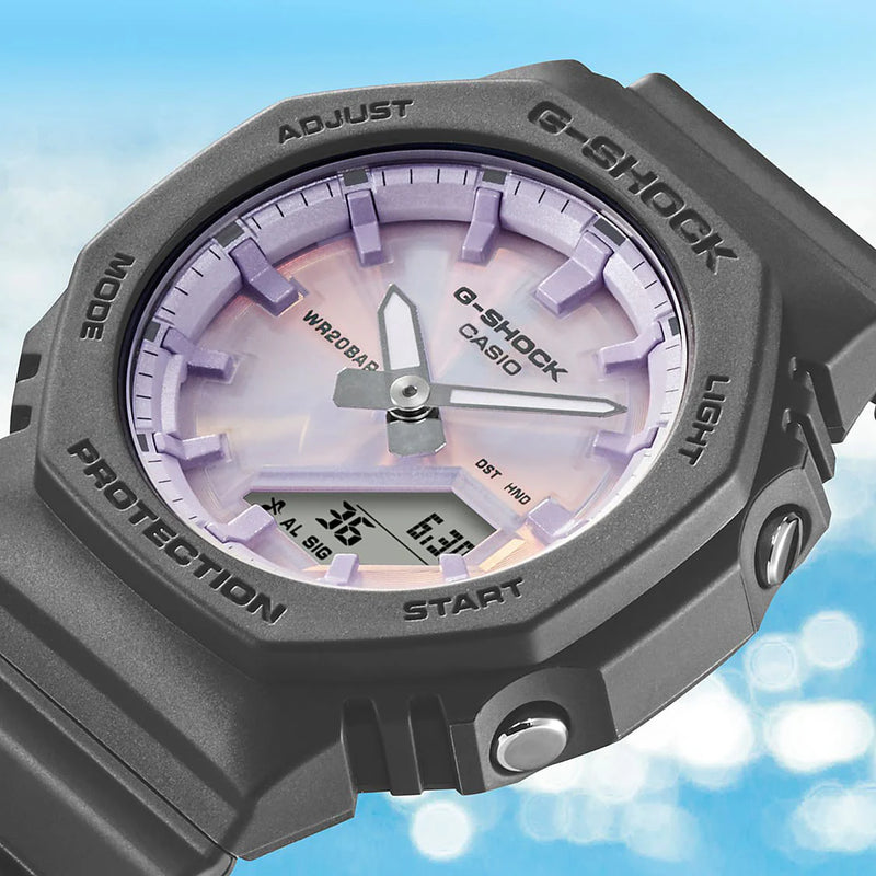 CASIO G-SHOCK Women's Resin/Dark Grey, Purple | GMA-P2100PC-1AER by i-watch