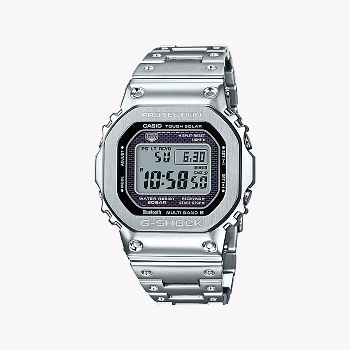 CASIO G-SHOCK Men's Stainless Steel Silver Watch | GMW-B5000D-1CER