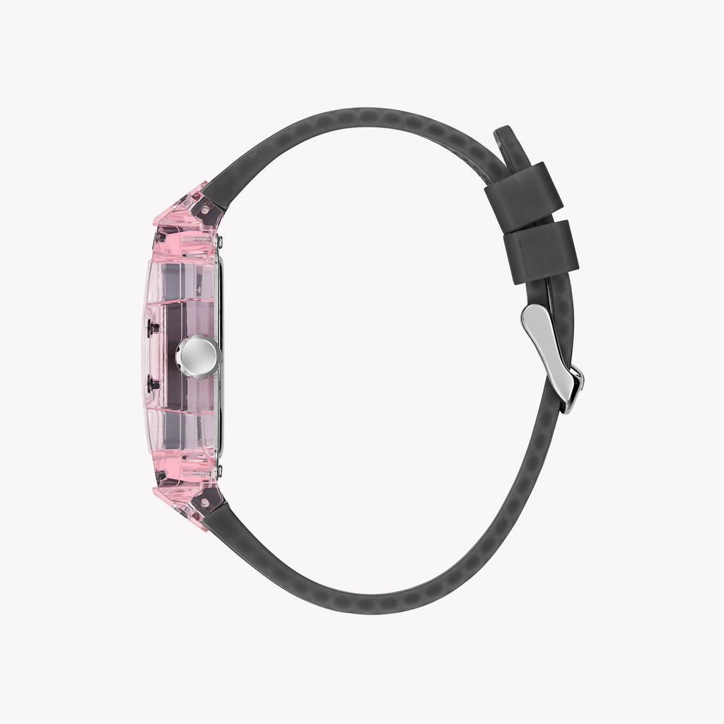 GUESS Men's Pink/Black Silicone Watch | GW0032G3