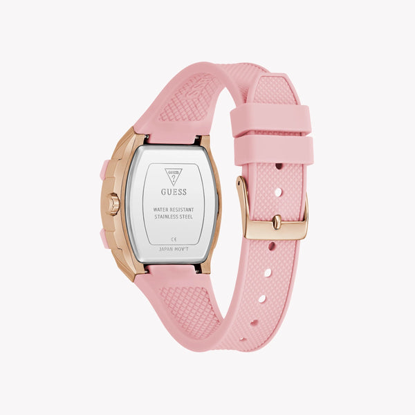GUESS Women's Pink Silicone Watch, Recycled Steel | GW0032L7 by i-watch