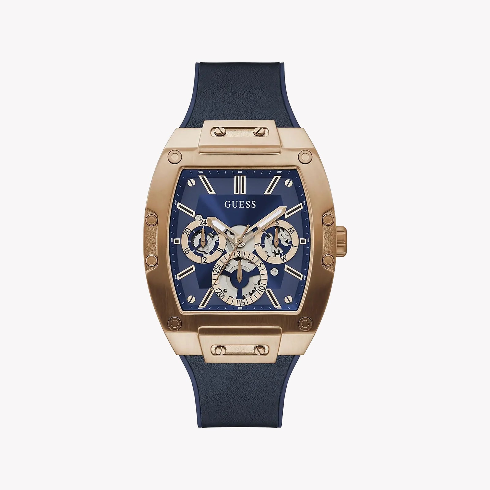 Guess Men's Rose Gold/Dark Blue Watch | Gw0202g4 by i-watch