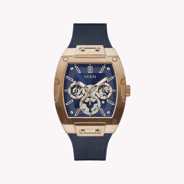 Guess Men's Rose Gold/Dark Blue Watch | Gw0202g4 by i-watch
