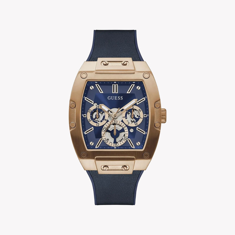 Guess Men's Rose Gold/Dark Blue Watch | Gw0202g4 by i-watch