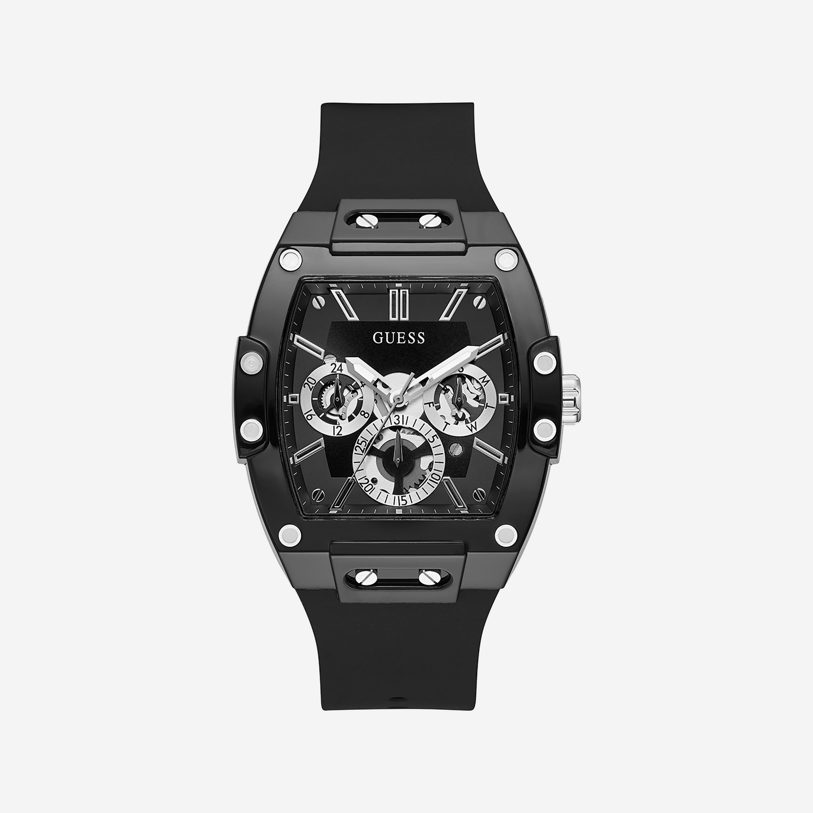 Guess Men's Black Silicone, Multicolor Dial | Gw0203g3 by i-watch