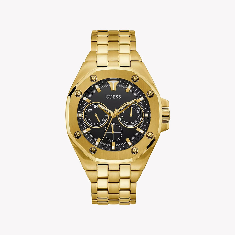 Guess Men's Gold/Black Watch | Gw0278g2 by i-watch