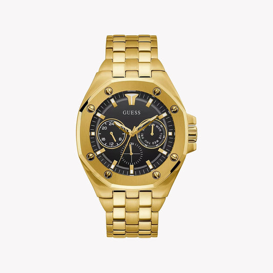 Guess Men's Gold/Black Watch | Gw0278g2