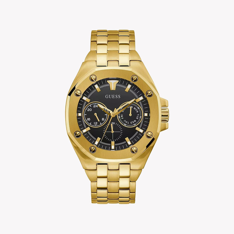 Guess Men's Gold/Black Watch | Gw0278g2 by i-watch